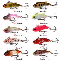 10 vnt. toli metamas masalas VIB panardinamas drebantis plaukimo vibracijos imitacinis kietas masalas 4,5 cm/4 g 10pcs