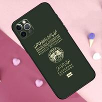 Algerian Algeria Passport Phone Case For iPhone 11 12 13 14 15 16 Pro Max Mini 14 15 16 Plus X XR XS Max 7 8 Cover For iPhone 13 black