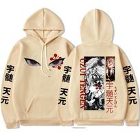 Anime Demon Slayer Uzui Tengen Eyes Graphic Printed Hooded Men Women Hoodies Oversized Sweatshirts Harajuku Unisex Streetwear S
