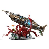New Nautilus Submarine Building Blocks Giant Octopus Scene Model Assembled Brick Toys For Kids Christmas Collection Gift No Box