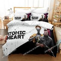 Game Atomic Heart Bedding Set 3D Printed Suitable For Bedroom Duvet Cover Set With Pillowcases Kids Home Textile EU Single(135*200cm)3pcs