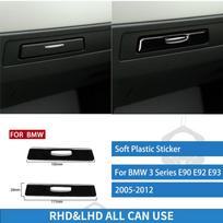 For BMW 3 Series E90 E92 E93 2005-2012 Dashbaord Handle Trim Panel Cover Soft Piano Black Stickers Car Interior Accessories Piano black