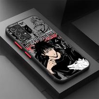 Telefono dėklas, skirtas Samsung Galaxy A16 A15 A35 A17 A52 A56 A55 A73 A33 A54 A52S A72 A14 A23 A53 A34 A36 Anime Jujutsu Kaisen Galaxy A26 5G gray