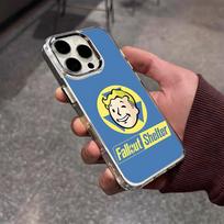 Game F-Falloutes Phone Case For IPhone 17 Air 16 E 15 14 13 12 11 Plus Pro Max Electroplated Transparent Soft Shell iPhone 15 Pro Max