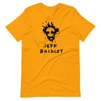 JEFF BUCKLEY Gold T Shirt Guitar Pic Art S įvairiaspalvis