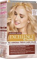 Ilgalaikiai plaukų dažai su trejopa plaukų priežiūra Excellence Universal Nudes 10U Lightest Blonde