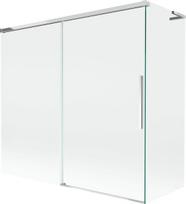 Mexen Rox L dviejų varčių vonios pertvara, 170 + 70 x 150 cm, permatoma, chromuota - 8C9L-170-070-01-00