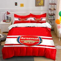 Arsenal logo and stripes. Bedding sets Duvet cover sets Duvet covers Pillowcases(1*Duvet Cover 2*Pillowcases without duvet insert) 135x200cm