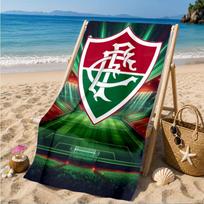 Flumi-nense Football Crest Printed Microfiber Beach Towel, Soft And Absorbent, Quick-Dry, Ideal for Summer Travel, Beach Essential, Swimming Pool 70cmx140cm(27x55inch)