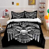 Skull, wings, Harley-Davidson. Bedding sets Duvet cover sets Duvet covers Pillowcases(1*Duvet Cover 2*Pillowcases without duvet insert) 135x200cm