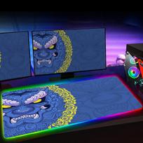 E-sport Tiger Large Size Mouse Pad RGB Glow Personality Picture Custom PC Table Mat Xxl DIY Carpet Mat Game Player Dedicated LED RGB300x600x3mm