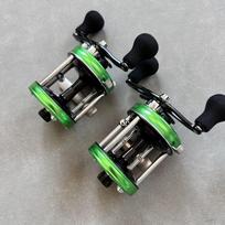 SEEHOO Right Hand 4+1BB Baitcasting Reels 5.3:1 6500 Catfish Green Drum Reel Fishing Round Reel 6500 Series žalia