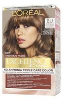 Ilgalaikiai plaukų dažai su trejopa plaukų priežiūra Excellence Universal Nudes 6U Universal Dark Blonde