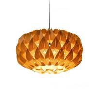 Medžio masyvo restorano pakabinamas šviestuvas Medinis meninis šviestuvas Miegamojo ir svetainės pakabinamas šviestuvas 40cm diameter