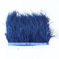 1 metras Natūralių Stručio plunksnų Apvadų Juostelė 6-15 cm Sijonui DIY Drabužiai Juoda Balta Stručio plunksnos Vestuvių Dekoracija 6-8 cm tamsiai mėlyna spalva