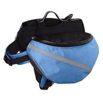 Saddle Bag Dog Backpack Adjustable Pet Carrier Hiking Camping Vest with Pockets
