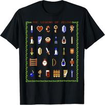 The Legend of Zelda 8-Bit Inventory T-Shirt S juoda