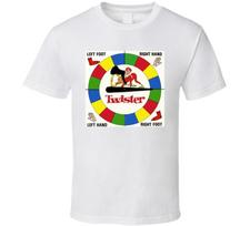 Twister Klasikinis Stalo Žaidimas T-shirt Unisex T-shirt XXXL white