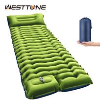 WESTTUNE Inflatable Air Mattress Camping Sleeping Pad Ultralight Camping Mat with Pillow Built-in Foot Pump for Backpacking Hiki United States