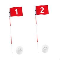 Golf Flag and Cup Flagstick Putting Green with for Backyard Putt Training Practice Country