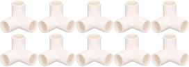 10 vnt. 3 krypčių vamzdžių jungčių rinkinys, pvc plastikinė t formos 90 laipsnių kampo jungtis, 25 mm, 2,5 cm vidinis skersmuo vandens vamzdžiams, baldams, šiltnamio vamzdžių jungtims (balta)