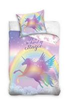 Medvilninė patalynė 140x200 Magical Unicorn Rainbow