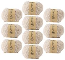 Raw Wool Knitworm Yarn Chatty Fluffy Medium 30g Nuts 10-Ball Set, Yarn, Weight, (approx. 84m), 100% Polyester, 1.