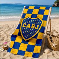 Boca Football Club Printed Microfiber Beach Towel, Soft And Absorbent, Quick-Dry, Ideal for Summer Travel, Beach Essential, Swimming Pool 70cmx140cm(27x55inch)