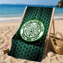 Cel-tic Football Club Crest Printed Microfiber Beach Towel, Soft And Absorbent, Quick-Dry, Ideal for Summer Travel, Beach Essential, Swimming Pool 70cmx140cm(27x55inch)
