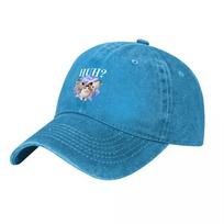 Huh Question Mark Corgi Dog Print Washed Canvas Baseball Cap Unisex Adjustable Hat for Unisex and Women Casual Streetwear Style