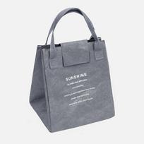 Portable Paper Lunch Box Bag Large Capacity Insulated Tote Bag Food Thermal Handbag  Students pilka