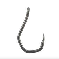500 Pieces in Bulk PTFE Coated High Carbon Stainless Steel Barbed Fish Hook With Eye 8021 Fishing Accessories (Dark Grey,Size 2) tamsiai pilka spalva