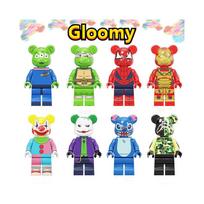 8 VNT. Bearbrick Grafiti Žmogus-voras Miniatiūrinės figūrėlės Žaislai Tinka Lego