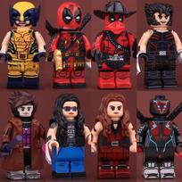 8 trečiųjų šalių statybinių kaladėlių figūrėlių, kaubojus Deadpool, 2026 Tianqi Wolverine prekės ženklo Imperatorius Erika surinkimo žaislų tikras šaudymas