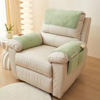 Lamp Plush Recliner Sofa Mat Solid Color Soft Armchair Slipcover Non-slip Storage Bag Single Sofa Side Cushion for Living Room 1 Seat (3pcs )