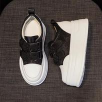 Inner height increase Velcro women's spring new casual single shoes muffin platform retro new Chinese style women's shoes 35 juoda
