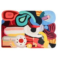 Living Room Carpet Colorful Trendy Special-shaped Bedroom Bedside Rug  Fluffy Plush Fashionable Coffee Table Floor Mat 50x80cm