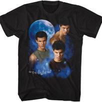 American Classics Twilight Movie Jacob & Moon Mens Short Sleeve T Shirt Vampire Romance Movies Graphic Tees S juoda