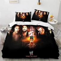 3D Print Wrestling Game WWE EAW Bedding Set,Duvet Cover Comforter Bed Set Quilt Cover Pillowcase,King Queen Twin Size Boys Girls 70x133cm 3pcs