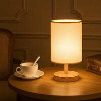 Datouren Modern Wooden Bedside Table Lamp
