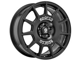 Ratlankis SPARCO Terra R18x8 5x120 ET 45 CB 65.1 (Matt Black White Lettering) (860 kg)