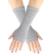 Cartoon Cosplay Party Stripes Mittens Knitted Fingerless Gloves Elasticity Gloves Half Finger A1