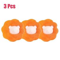 3/5/10pcs Laundry Balls Pet Hair Remover Reusable Balls Washing Machine Filter Removes Lint From Clothes Ball Catch 3Pcs - Orange