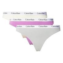 Calvin Klein Letter Print Thong Underwear Three-Pack Women underwear 000QD3587E-CFU S white