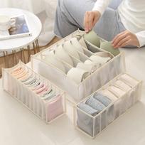 Multifunctional Fabric Drawer-Style Underwear Organizer: 3-in-1 Storage for Bras, Socks, and More Small 7 slots - 32*12*12 balta