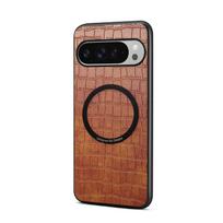 Denior Pixel 10 Pro XL Magnetic Crocodile Pattern Faux Leather Phone Case Cover for Google 9 Pro 10A 7A ruda