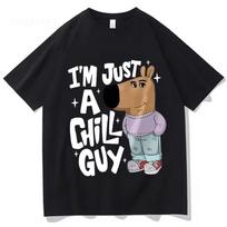 Chill Guy High Quality Cotton top designer harajuku graphic Unisex Tee y2k 2000s harajuku Unisex clothes S