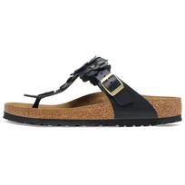 Birkenstock Round Toe Soft Sole Thong Sandals Women sandals Black 1026719 35
