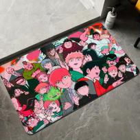 Anime M-Mob Psycho 100 Floor Mat Flannel Rugs Soft Winter Warmth Floor Mat Thickened Non-Slip for Living Room Home Door Mat 40x60cm