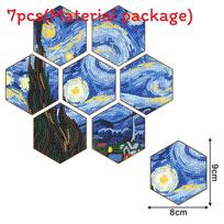 Diamond Painting Wooden Coasters Diy Landscape Art Set For Home Decor And Gift Style 1